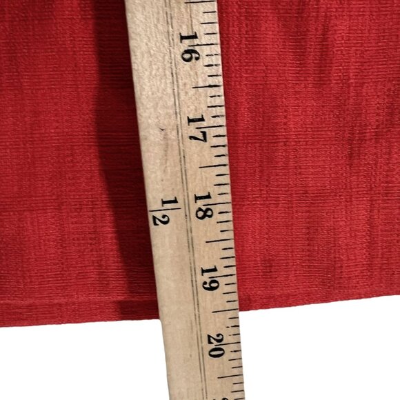 Loft Linen Textured Orange Red Cotton Shirt t With Front Pockets Size 12 - Picture 6 of 7